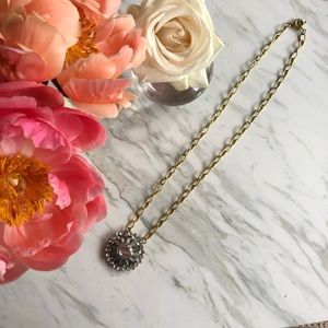 Long flower pendant necklace